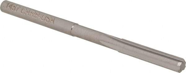 OSG - 3.7mm Solid Carbide Chucking Reamer - Straight Flute, 3.57mm Straight Shank, 19mm Flute Length, 64mm OAL - Benchmark Tooling