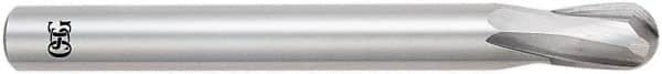 OSG - 11mm Diam, 16.5mm LOC, 2 Flute Solid Carbide Ball End Mill - Uncoated, Single End, 127mm OAL, 11mm Shank Diam, Spiral Flute - Benchmark Tooling