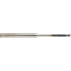 OSG - 0.1mm Diam, 0.08mm LOC, 2 Flute Solid Carbide Ball End Mill - Exact Industrial Supply