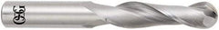 OSG - 8mm Diam, 29mm LOC, 2 Flute Solid Carbide Ball End Mill - TiAlN Finish, Single End, 76mm OAL, 8mm Shank Diam, Spiral Flute - Benchmark Tooling