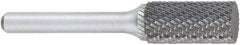 OSG - 1/2" Cut Diam, 1/4" Shank Diam, Cylinder Head Burr - Carbide, Flat End, 1" LOC, 6" OAL - Benchmark Tooling