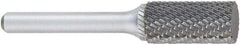 OSG - 3/8" Cut Diam, 1/4" Shank Diam, Cylinder Head Burr - Carbide, Flat End, 3/4" LOC, 6" OAL - Benchmark Tooling