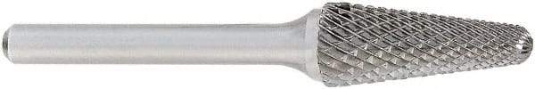 OSG - 5/8" Cut Diam, 1/4" Shank Diam, Cone Head Burr - Carbide, Radius End, 1-5/16" LOC, 2" OAL - Benchmark Tooling