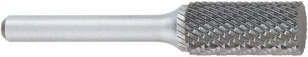 OSG - 5/8" Cut Diam, 1/4" Shank Diam, Cylinder Head Burr - Carbide, Flat End, 1" LOC, 2" OAL - Benchmark Tooling