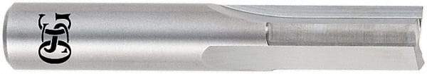 OSG - 3/8" Diam, 3/8" Shank Diam, 7/8" Length of Cut, 3 Flute Straight Router Bit - 2-1/2" Overall Length, Right Hand Cut, Solid Carbide - Benchmark Tooling