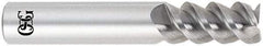 OSG - 7/16", 1" LOC, 7/16" Shank Diam, 2-3/4" OAL, 3 Flute, Solid Carbide Square End Mill - Single End, Uncoated, Spiral Flute, 60° Helix, Centercutting, Right Hand Cut, Right Hand Flute, Series 460C - Benchmark Tooling