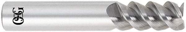 OSG - 18mm, 38mm LOC, 18mm Shank Diam, 102mm OAL, 3 Flute, Solid Carbide Square End Mill - Single End, Uncoated, Spiral Flute, 60° Helix, Centercutting, Right Hand Cut, Right Hand Flute, Series 460C - Benchmark Tooling