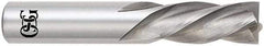 OSG - 1", 1-1/2" LOC, 1" Shank Diam, 4" OAL, 4 Flute, Solid Carbide Square End Mill - Single End, Uncoated, Spiral Flute, 30° Helix, Centercutting, Right Hand Cut, Left Hand Flute, Series 447 - Benchmark Tooling