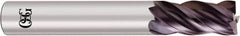 OSG - 1", 1-1/2" LOC, 1" Shank Diam, 4" OAL, 4 Flute, Solid Carbide Square End Mill - Single End, EXO Finish, Spiral Flute, Centercutting, Right Hand Cut, Right Hand Flute, Series 2050 - Benchmark Tooling