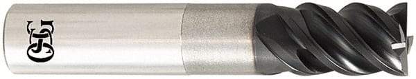 OSG - 12mm, 18mm LOC, 12mm Shank Diam, 102mm OAL, 4 Flute, Solid Carbide Square End Mill - Single End, TiAlN Finish, Spiral Flute, 50° Helix, Centercutting, Right Hand Cut, Right Hand Flute, Series HP453 - Benchmark Tooling