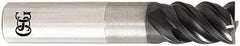 OSG - 12mm, 18mm LOC, 12mm Shank Diam, 102mm OAL, 4 Flute, Solid Carbide Square End Mill - Single End, TiAlN Finish, Spiral Flute, 50° Helix, Centercutting, Right Hand Cut, Right Hand Flute, Series HP453 - Benchmark Tooling