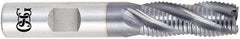 OSG - 1-1/2" Diam, 3" LOC, 6 Flute Cobalt Roughing Square End Mill - TiAlN Finish, 5-1/2" OAL, 1-1/4" Shank Diam, Single End, Centercutting - Benchmark Tooling