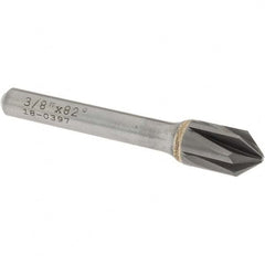 OSG - 3/8" Head Diam, 1/4" Shank Diam, Multi Flute 82° Solid Carbide Countersink - Benchmark Tooling