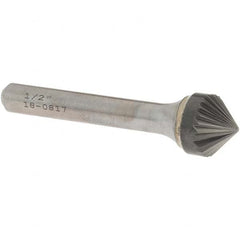 OSG - 1/2" Head Diam, 1/4" Shank Diam, 24 Flute 90° Solid Carbide Countersink - Benchmark Tooling