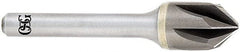 OSG - 1/2" Head Diam, 1/4" Shank Diam, Multi Flute 60° Solid Carbide Countersink - Benchmark Tooling