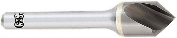 OSG - 3/16" Head Diam, 3/16" Shank Diam, 1 Flute 60° Solid Carbide Countersink - Benchmark Tooling