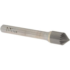 OSG - 3/8" Head Diam, 1/4" Shank Diam, 20 Flute 82° Solid Carbide Countersink - Benchmark Tooling