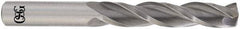 OSG - 27/64" 118° Solid Carbide Jobber Drill - Bright Finish, Right Hand Cut, Spiral Flute, Straight Shank, 4-1/2" OAL, Standard Point - Benchmark Tooling