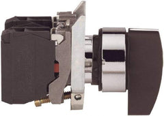 Square D - 0.87 Inch Mount Hole, 3 Position, Lever Operated, Selector Switch Only - Black, Momentary (MO), Nonilluminated, 2NO, Shock and Vibration Resistant - Benchmark Tooling