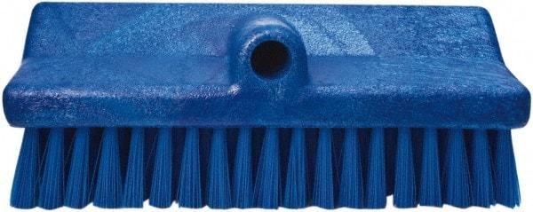 PRO-SOURCE - 1-3/4" Bristle Length, Polypropylene Food Service Brush - 10" Long x 5" Wide Head, 20" OAL, Long Handle, Blue, Foam Block - Benchmark Tooling