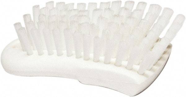 PRO-SOURCE - 1-1/16" Bristle Length, Polypropylene Food Service Brush - 6" Long x 2.63" Wide Head, White, Foam Block - Benchmark Tooling