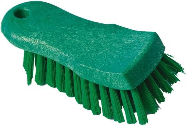 PRO-SOURCE - 1-1/16" Bristle Length, Polypropylene Food Service Brush - 6" Long x 2.63" Wide Head, Green, Foam Block - Benchmark Tooling