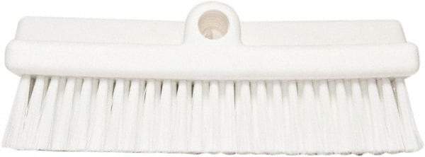 PRO-SOURCE - 1-3/4" Bristle Length, Polypropylene Food Service Brush - 10" Long x 5" Wide Head, 20" OAL, Long Handle, White, Foam Block - Benchmark Tooling