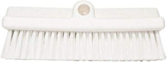 PRO-SOURCE - 1-3/4" Bristle Length, Polypropylene Food Service Brush - 10" Long x 5" Wide Head, 20" OAL, Long Handle, White, Foam Block - Benchmark Tooling