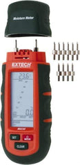 Extech - 32 to 104°F Operating Temp, Pocket Size Moisture Meter - LCD Display - Benchmark Tooling