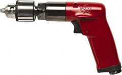 Chicago Pneumatic - 3/8" Keyed Chuck - Pistol Grip Handle, 500 RPM, 2.25 LPS, 4.75 CFM, 0.5 hp, 90 psi - Benchmark Tooling