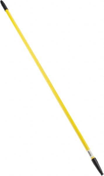 PRO-SOURCE - 60 x 1-1/4" Fiberglass Handle for Floor Squeegees & Push Brooms - Threaded Connection, Yellow - Benchmark Tooling