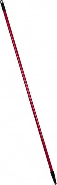 PRO-SOURCE - 60 x 1-1/4" Fiberglass Handle for Floor Squeegees & Push Brooms - Threaded Connection, Red - Benchmark Tooling