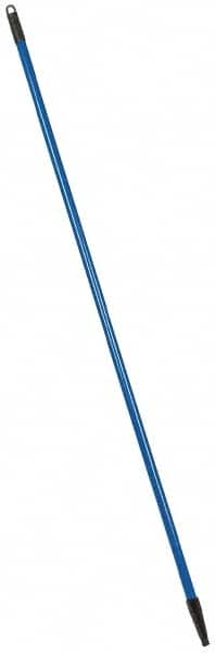 PRO-SOURCE - 60 x 1-1/4" Fiberglass Handle for Floor Squeegees & Push Brooms - Threaded Connection, Blue - Benchmark Tooling