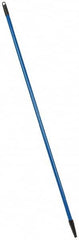 PRO-SOURCE - 60 x 1-1/4" Fiberglass Handle for Floor Squeegees & Push Brooms - Threaded Connection, Blue - Benchmark Tooling