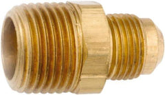 ANDERSON METALS - 3/16" Tube OD, 45° Lead Free Brass Flared Tube Male Connector - 1/8 NPT, Flare x MNPT Ends - Benchmark Tooling