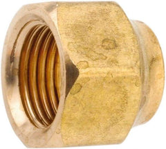 ANDERSON METALS - 1/2" Tube OD, 45° Lead Free Brass Flared Tube Nut - Flare Ends - Benchmark Tooling