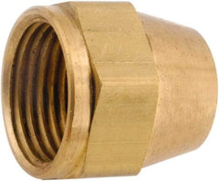 ANDERSON METALS - 1/2" Tube OD, 45° Lead Free Brass Flared Tube Nut - Flare Ends - Benchmark Tooling