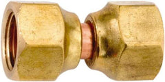 ANDERSON METALS - 1/2" Tube OD, 45° Lead Free Brass Flared Tube Swivel Connector - Flare x Flare Ends - Benchmark Tooling
