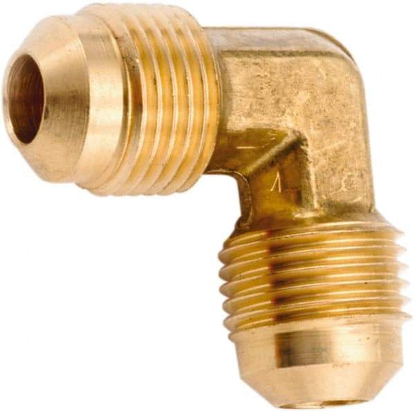 ANDERSON METALS - 5/8" Tube OD, 45° Lead Free Brass Flared Tube Union Elbow - Flare x Flare Ends - Benchmark Tooling