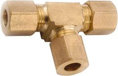 ANDERSON METALS - 1/4" OD, Lead Free Brass Union Tee - 300 Max Working psi, Comp x Comp x Comp Ends - Benchmark Tooling