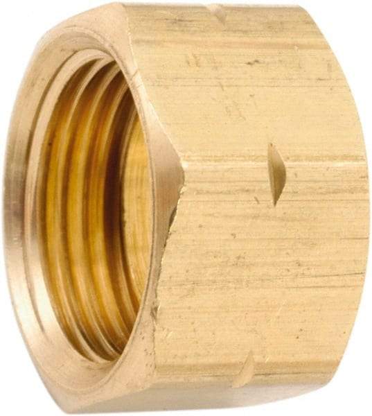 ANDERSON METALS - 7/8" OD, Lead Free Brass Self-Aligning Nut with Captive Sleeve - 450 Max Working psi, Nut Ends - Benchmark Tooling