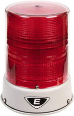 Edwards Signaling - 120 VAC, 4X NEMA Rated, LED, Red, Flashing, Steady Light - 65 Flashes per min, 3/4 Inch Pipe, 8-1/4 Inch Diameter, 7-3/4 Inch High, IP66 Ingress Rating, Pipe Mount - Benchmark Tooling