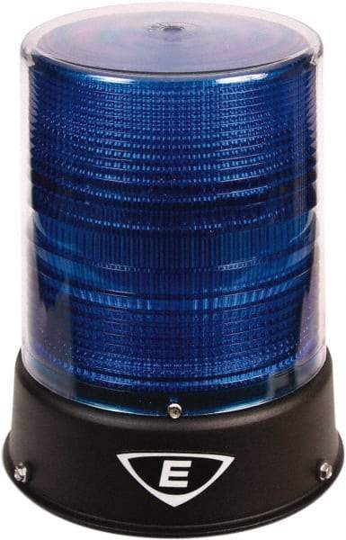 Edwards Signaling - 24 VAC/VDC, 4X NEMA Rated, LED, Blue, Flashing, Steady Light - 65 Flashes per min, 3/4 Inch Pipe, 8-1/4 Inch Diameter, 7-3/4 Inch High, IP66 Ingress Rating, Pipe Mount - Benchmark Tooling