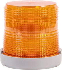 Edwards Signaling - 24 VDC, 4X NEMA Rated, LED, Red, Flashing, Steady Light - 65 Flashes per min, 1/2 Inch Pipe, 4-9/32 Inch Diameter, 4-7/32 Inch High, Panel Mount, Pipe Mount - Benchmark Tooling