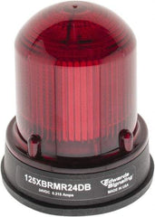 Edwards Signaling - 24 VDC, 4X NEMA Rated, LED, Red, Flashing, Steady Light - 65 Flashes per min, 3/4 Inch Pipe, 3-1/4 Inch Diameter, 3-7/8 Inch High, Panel Mount, Pipe Mount - Benchmark Tooling