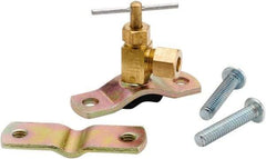 ANDERSON METALS - 1/4" Pipe, Angled Metal Seat Needle Valve - Brass Seal, Compression x Saddle Valve Ends, Lead Free Brass Valve, 150 Max psi - Benchmark Tooling