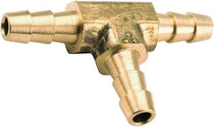 ANDERSON METALS - Hose Barb x Hose Barb x Hose Barb Tee - 1/4" ID Hose, Lead Free Brass - Benchmark Tooling