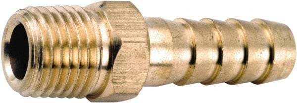 ANDERSON METALS - 1/2 NPT Thread Hose Barb x Male NPT Connector - 5/8" ID Hose, Lead Free Brass - Benchmark Tooling