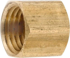 ANDERSON METALS - 1/2-14 Female Thread, Lead Free Brass Industrial Pipe End Cap - FNPT, 1,000 psi - Benchmark Tooling