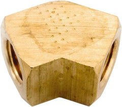 ANDERSON METALS - 1/4-18 Female Thread, Lead Free Brass Industrial Pipe 45° Female Elbow - FNPT, 1,000 psi - Benchmark Tooling
